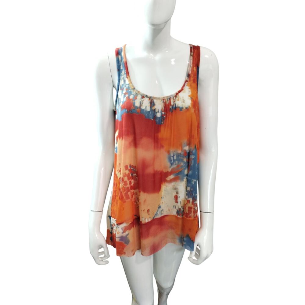Anthropologie Womens size SMALL Weston Wear Visual Language Colorful Artsy‎ Tank